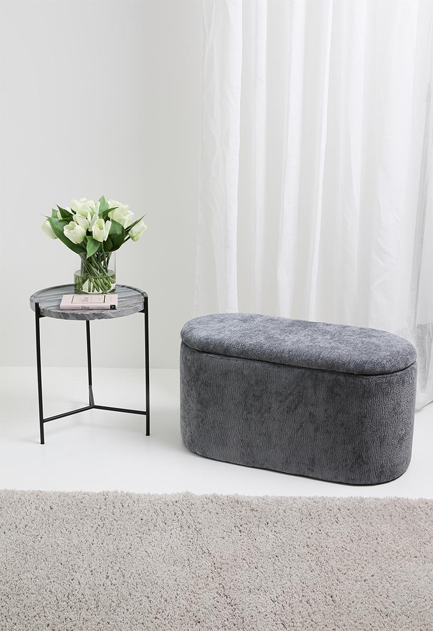Sixth Floor - Beckett storage ottoman - Charcoal