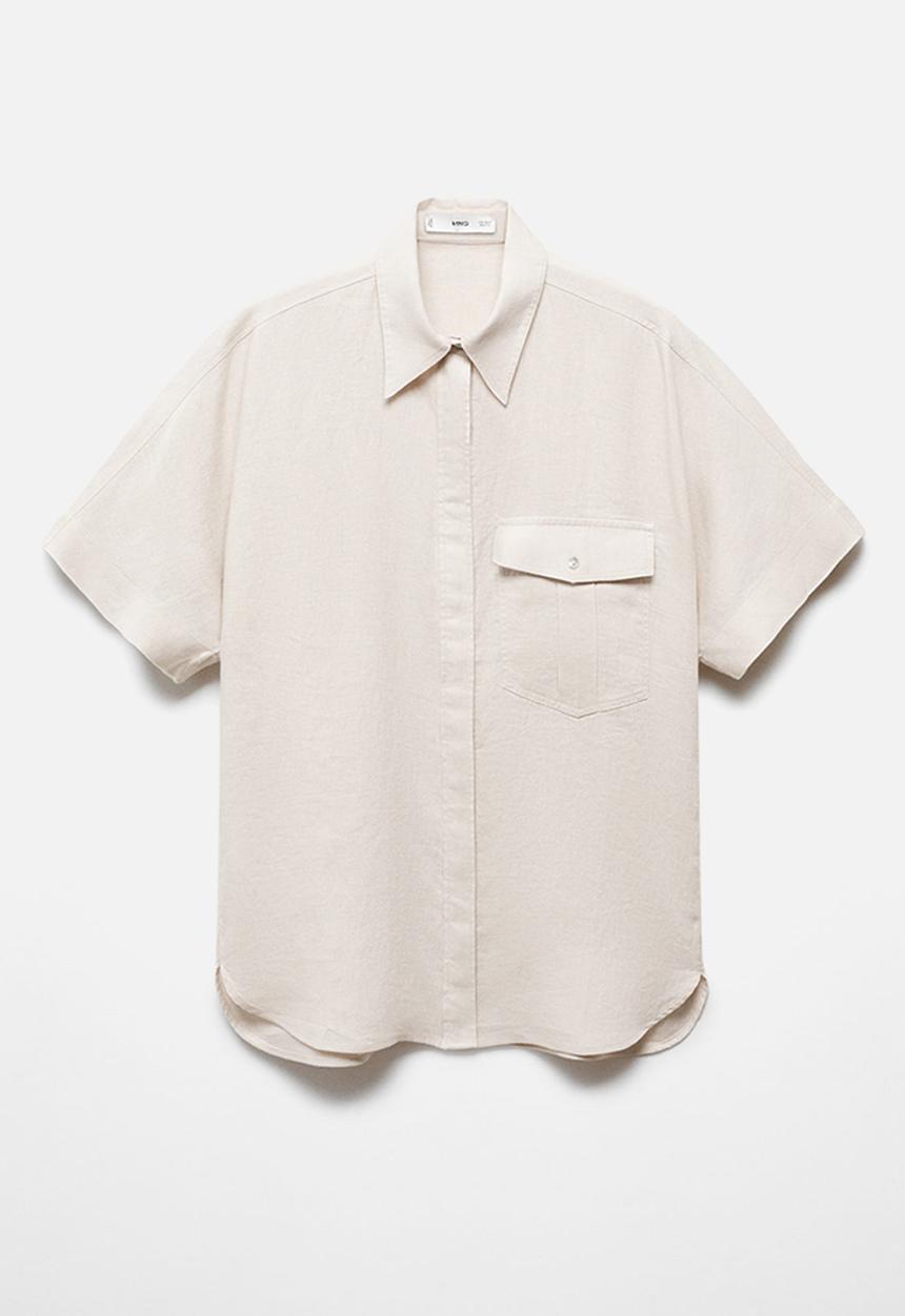MANGO - Plus shirt pacha - light pastel beige