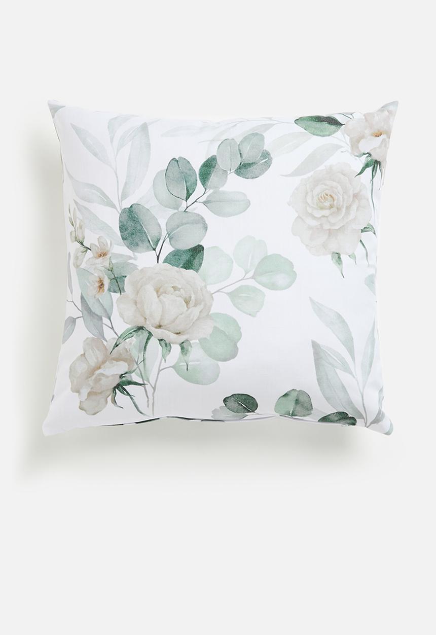 Sixth Floor - Summer printed cushion cover - White