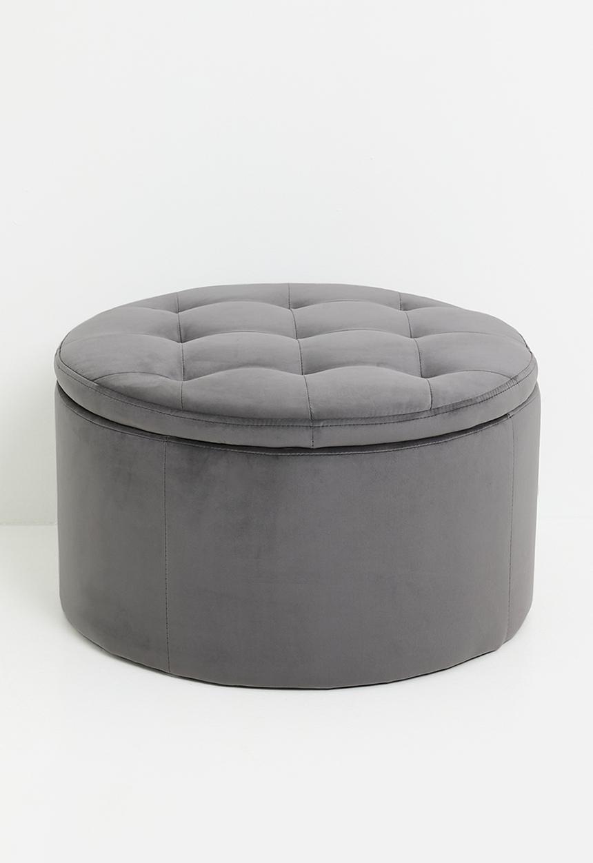 Sixth Floor - Retina ottoman with storage - vic  dark grey