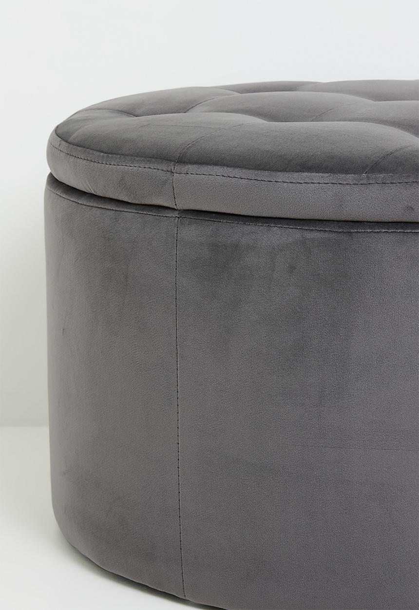 Sixth Floor - Retina ottoman with storage - vic  dark grey