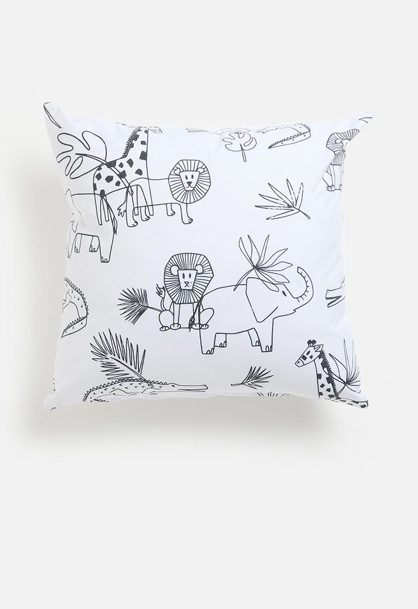 Sixth Floor - Jungle cushion cover - Black & white