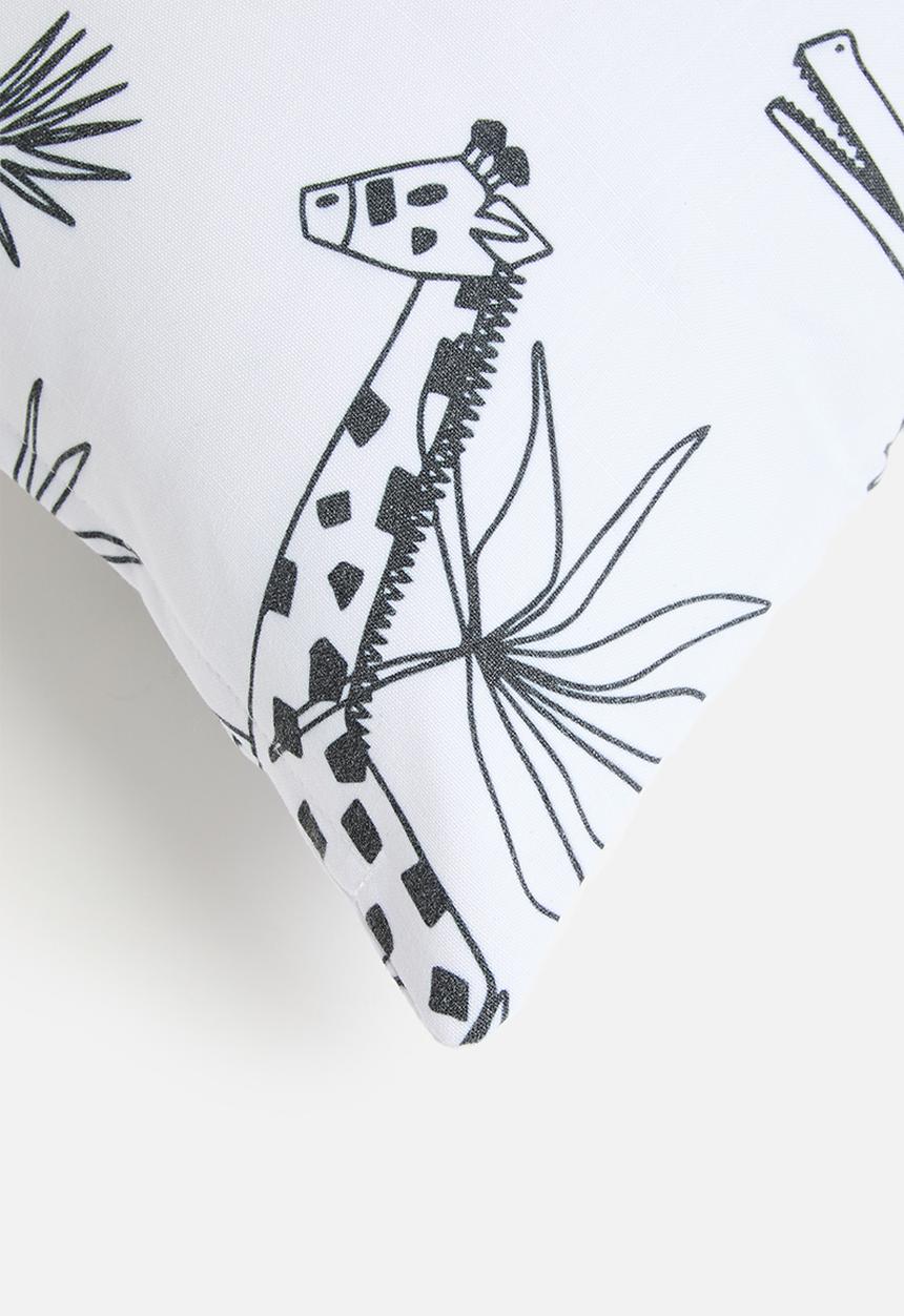 Sixth Floor - Jungle cushion cover - Black & white