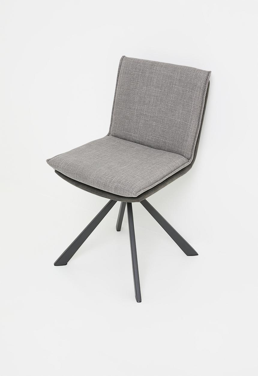 Sixth Floor - Flynn swivel dining chair-Basel  light grey