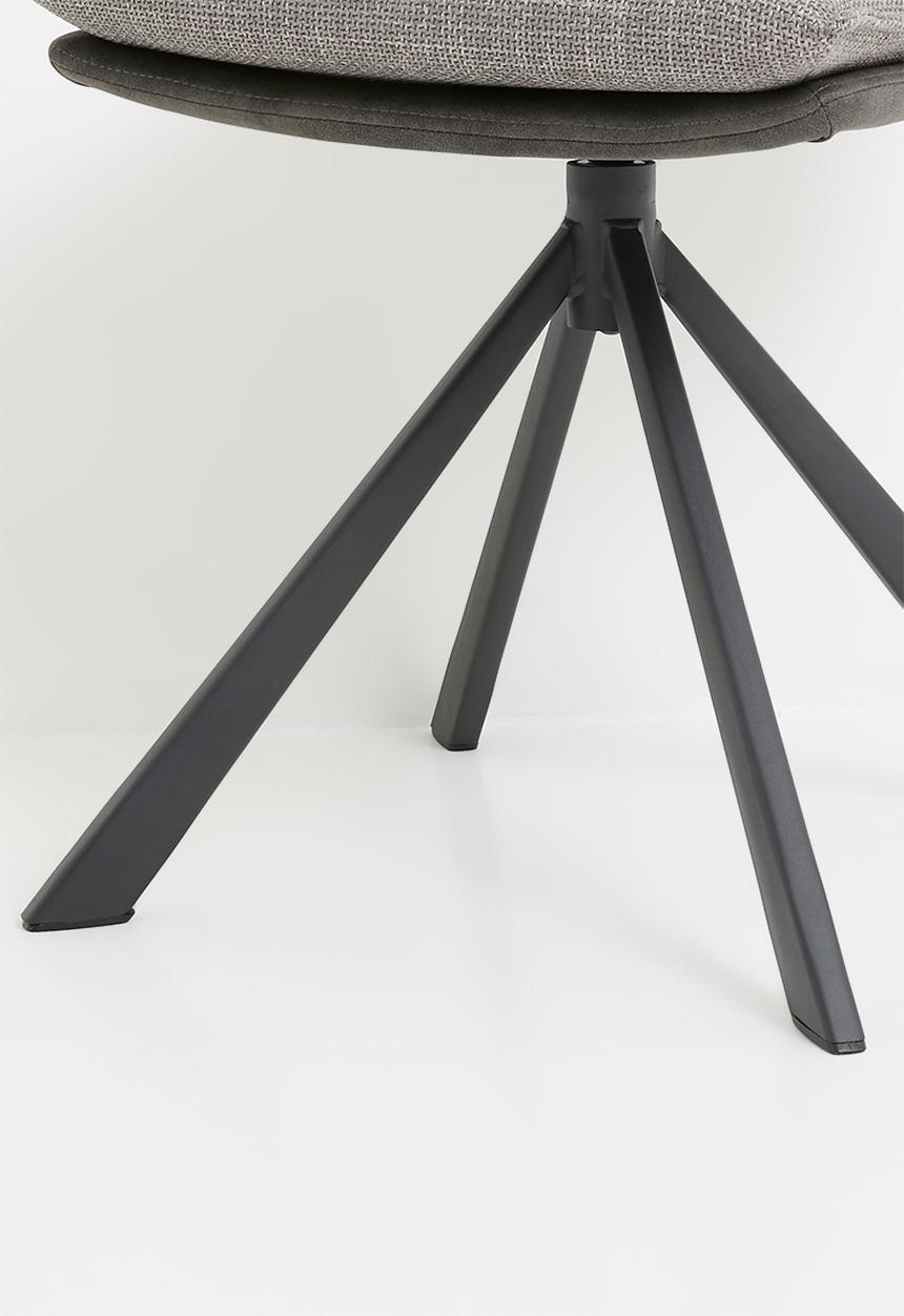 Sixth Floor - Flynn swivel dining chair-Basel  light grey