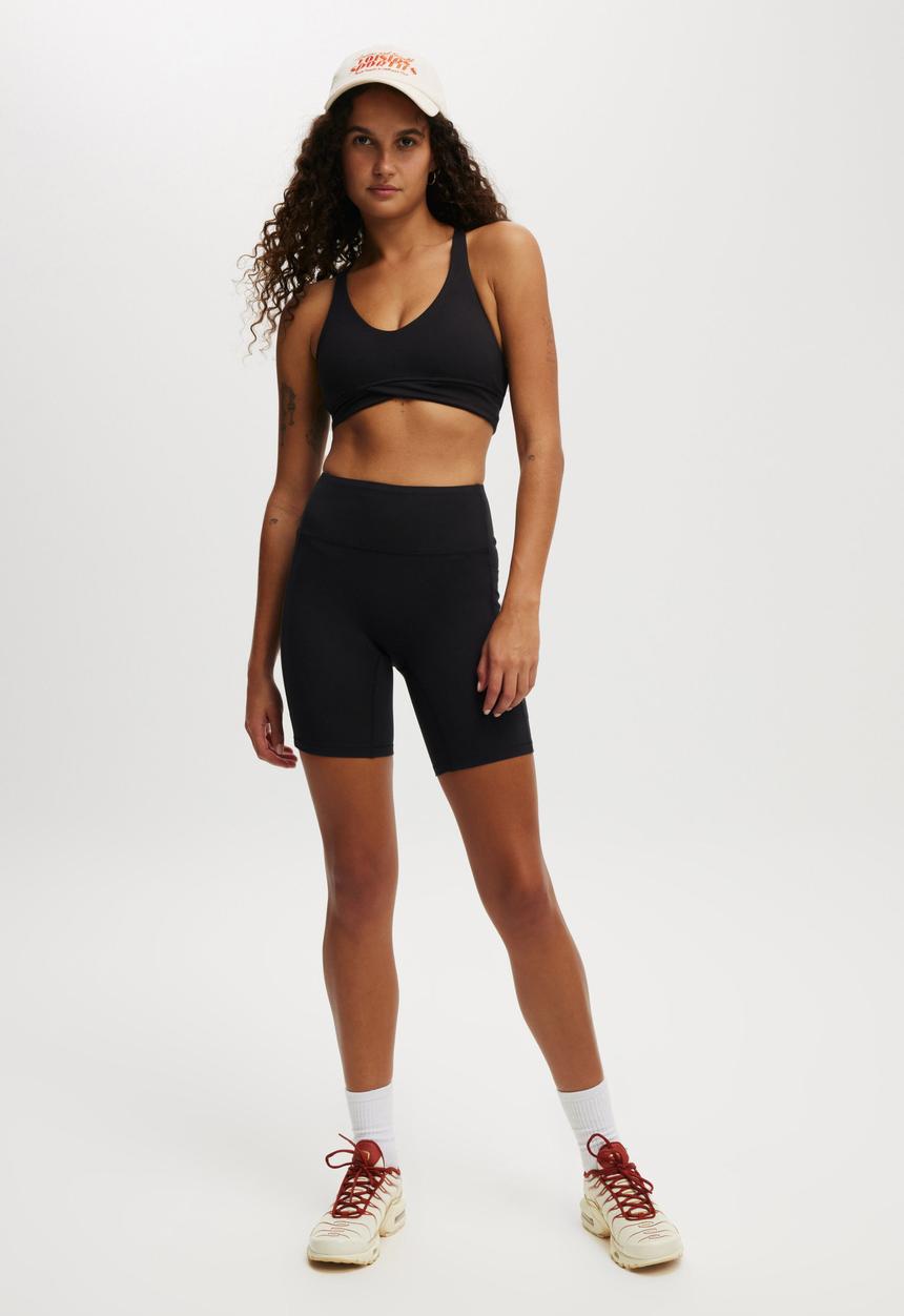 Cotton On - Ultra Soft Track Bike Short - Black