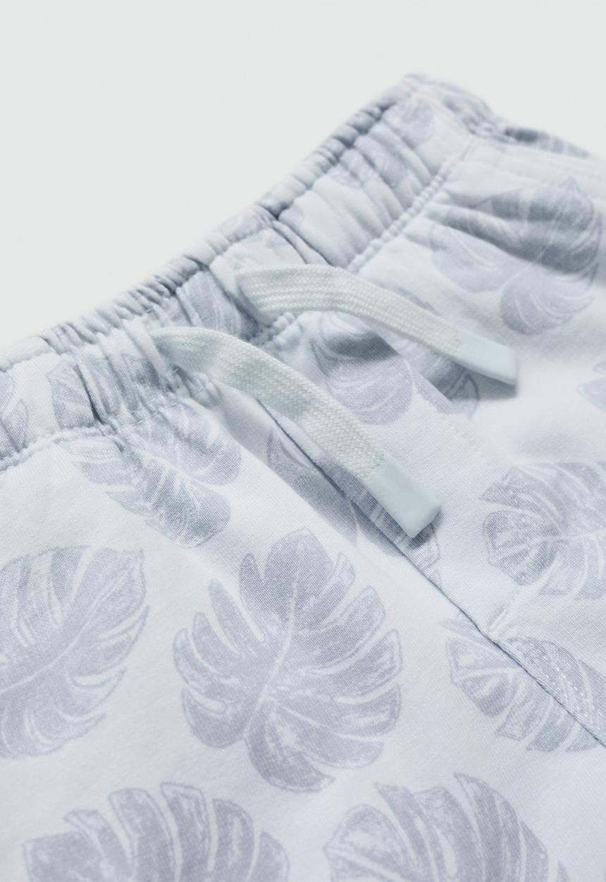 MANGO - Bermuda shorts monstera - light pastel blue