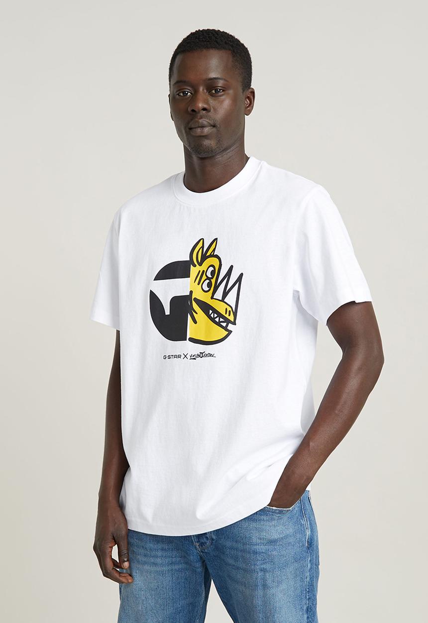 G-STAR - Rhino cartoon loose r t - white