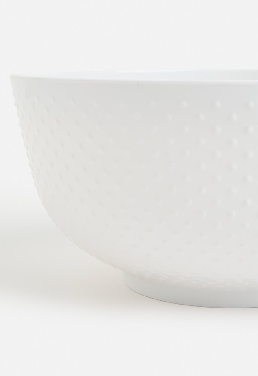 Excellent Houseware - Dipdot outdoor serving bowl - white