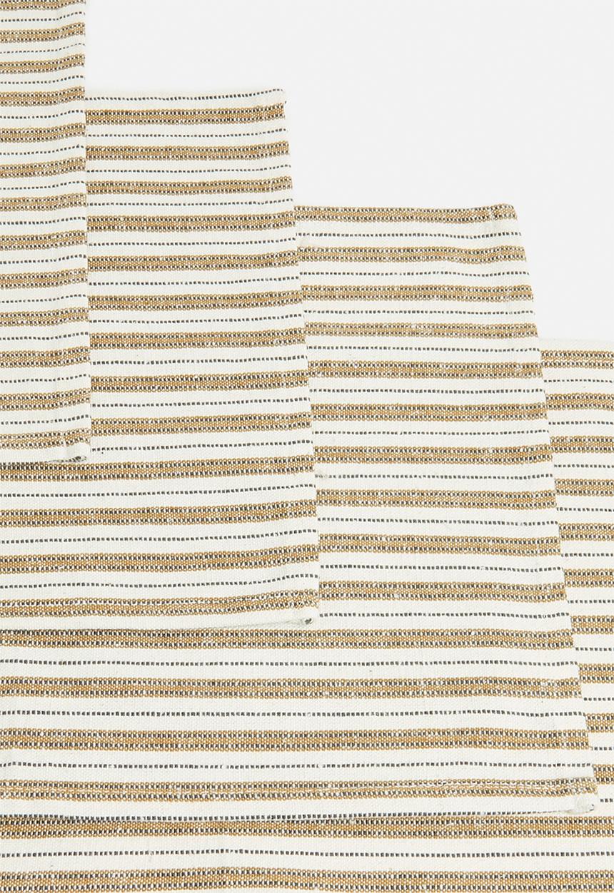 Excellent Houseware - Stripy placemat set of 4 - taupe