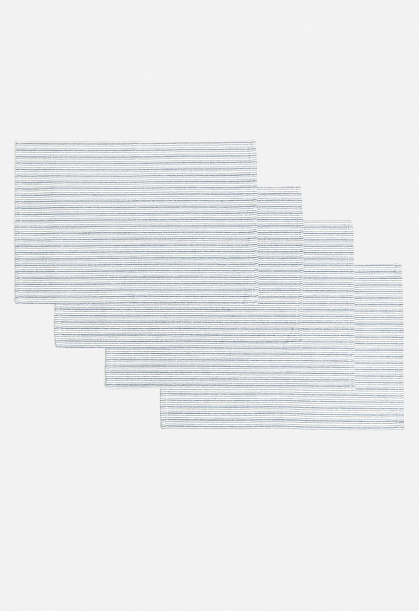 Excellent Houseware - Stripy placemat set of 4 - blue