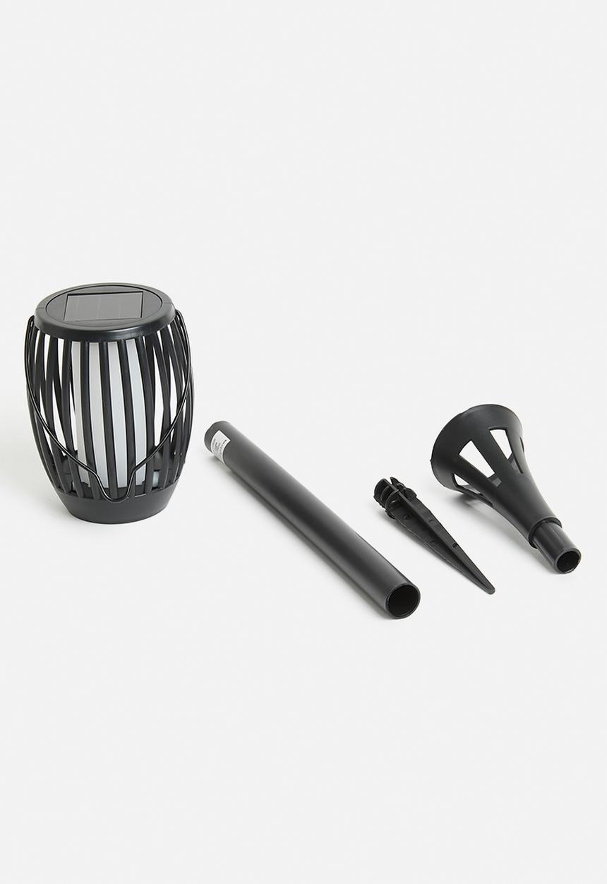 H&S - Solar garden torch - black