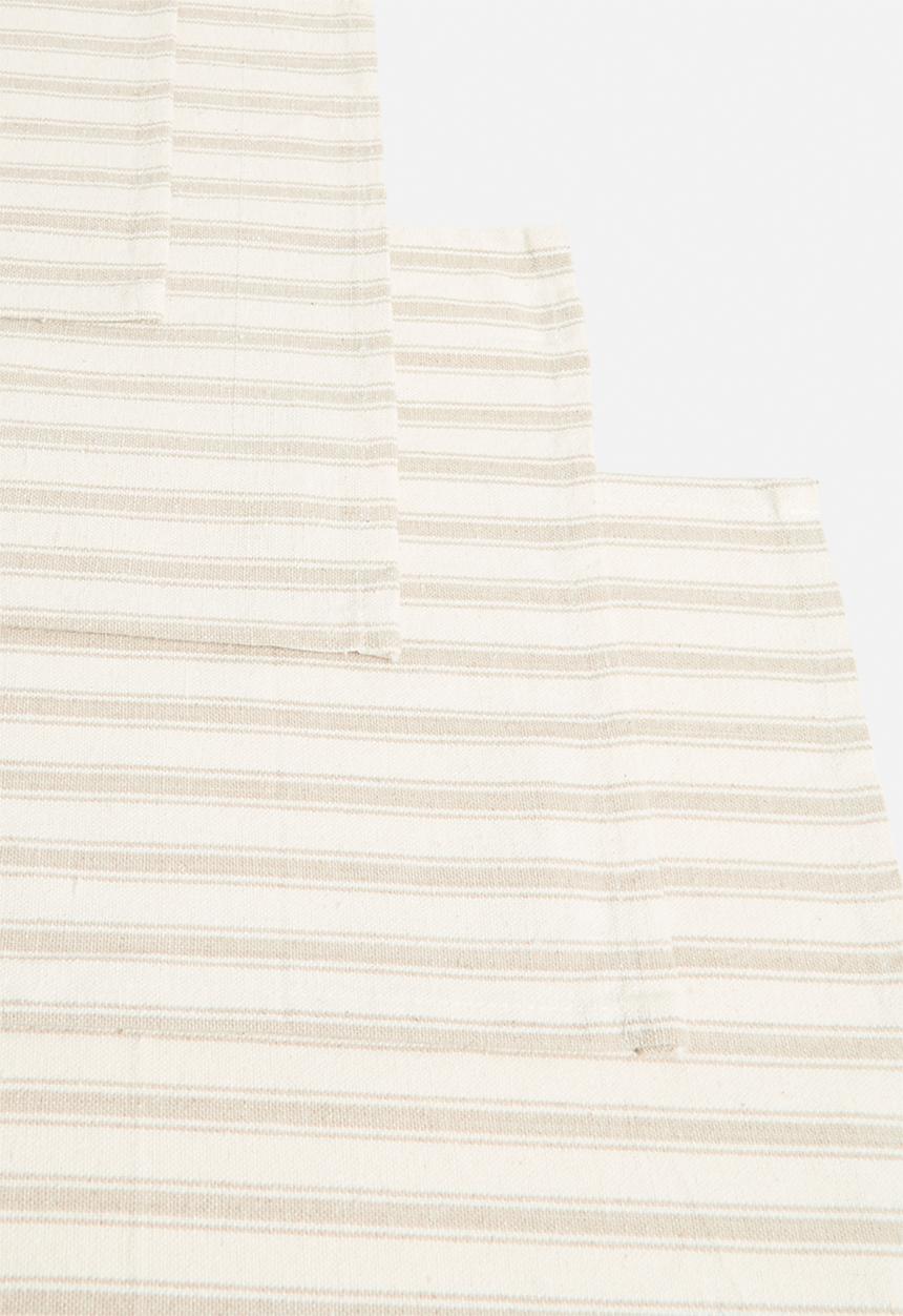Excellent Houseware - Stripy placemat set of 4 - cream