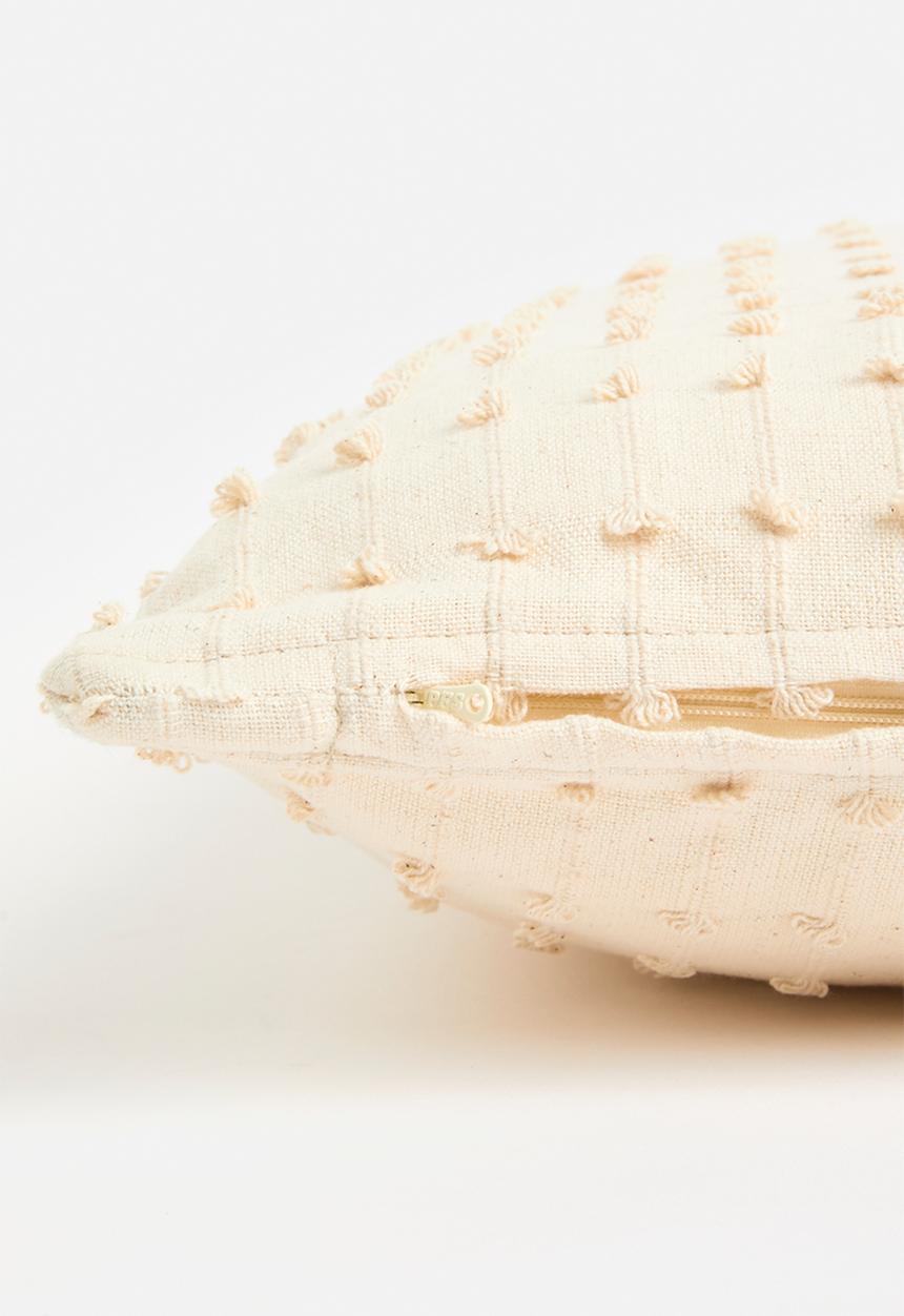 H&S - Dobby cushion - cream