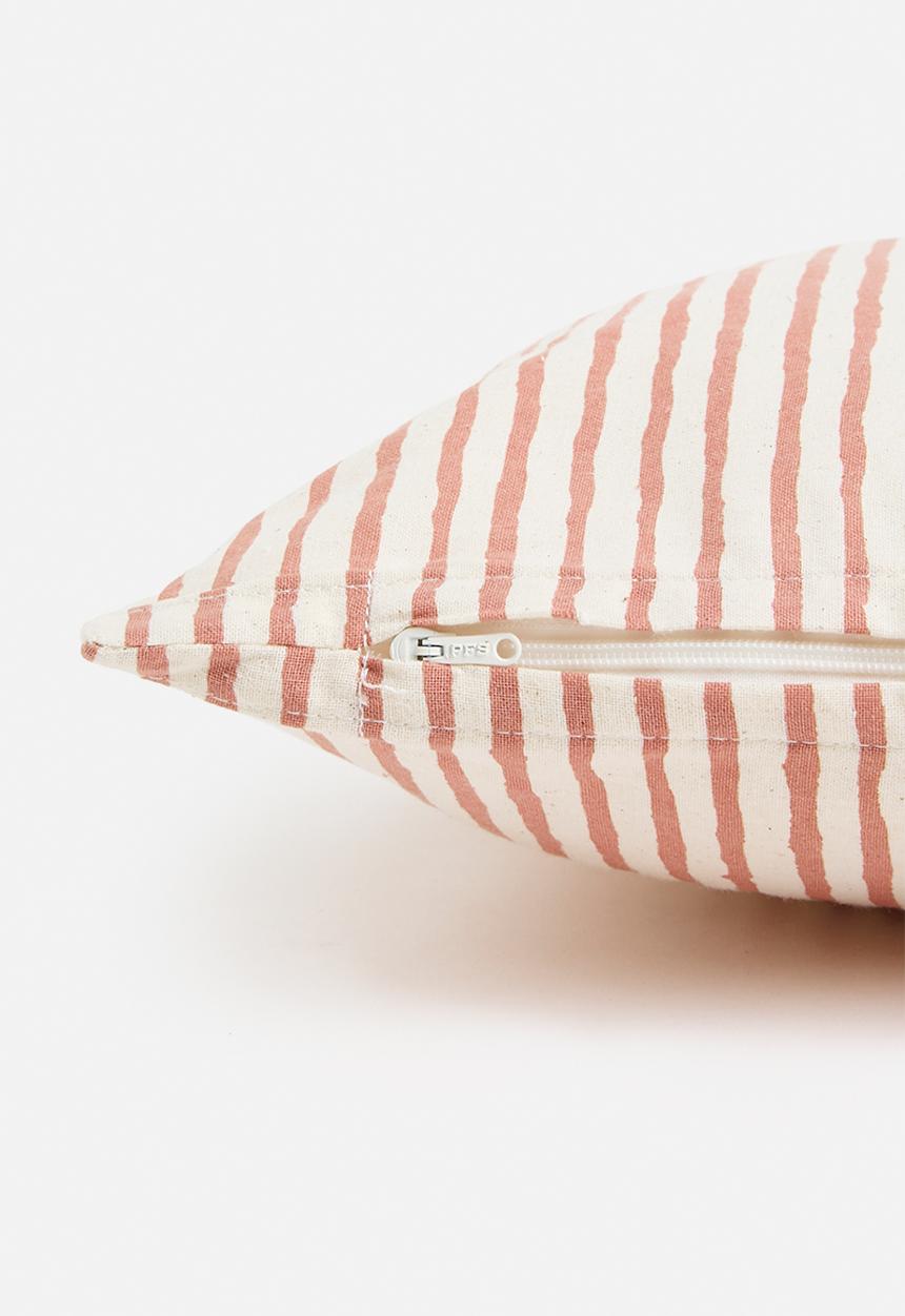 H&S - Milly stripe cushion - pink