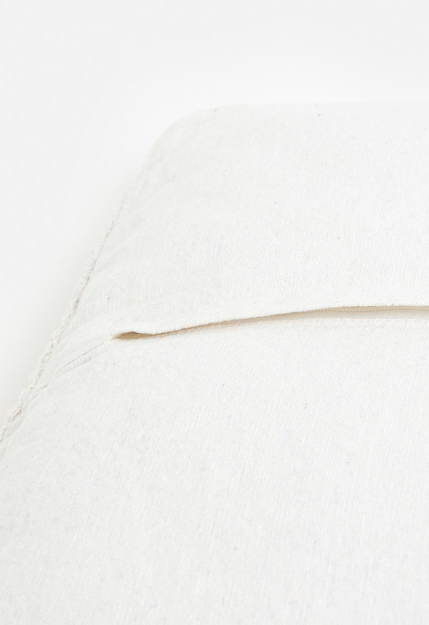 H&S - Handloom broad stripe cushion - blue & white