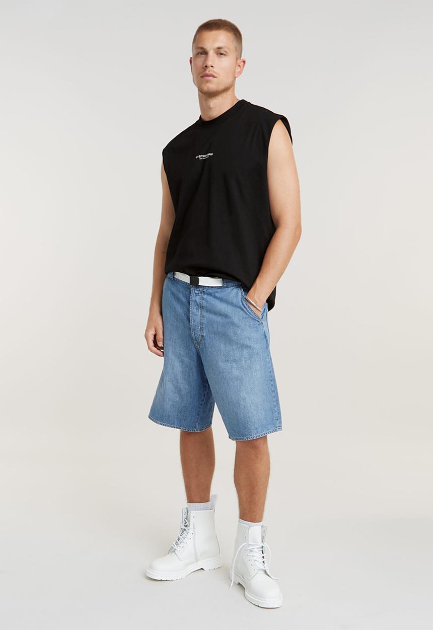 G-STAR - Travail Short Lt wt ravi denim - faded thames