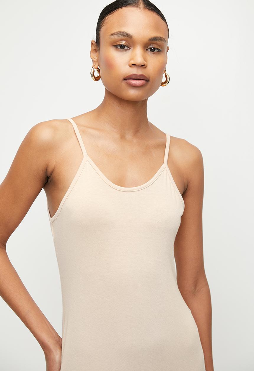 Superbalist - 2 Pack Strappy Bodycon - choc & beige