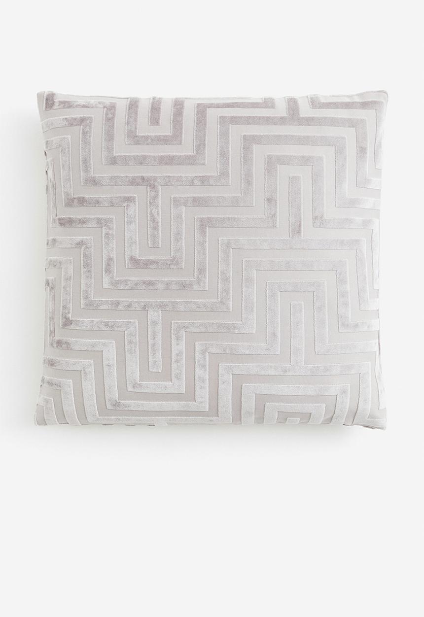 H&M - Velvet cushion cover - grey