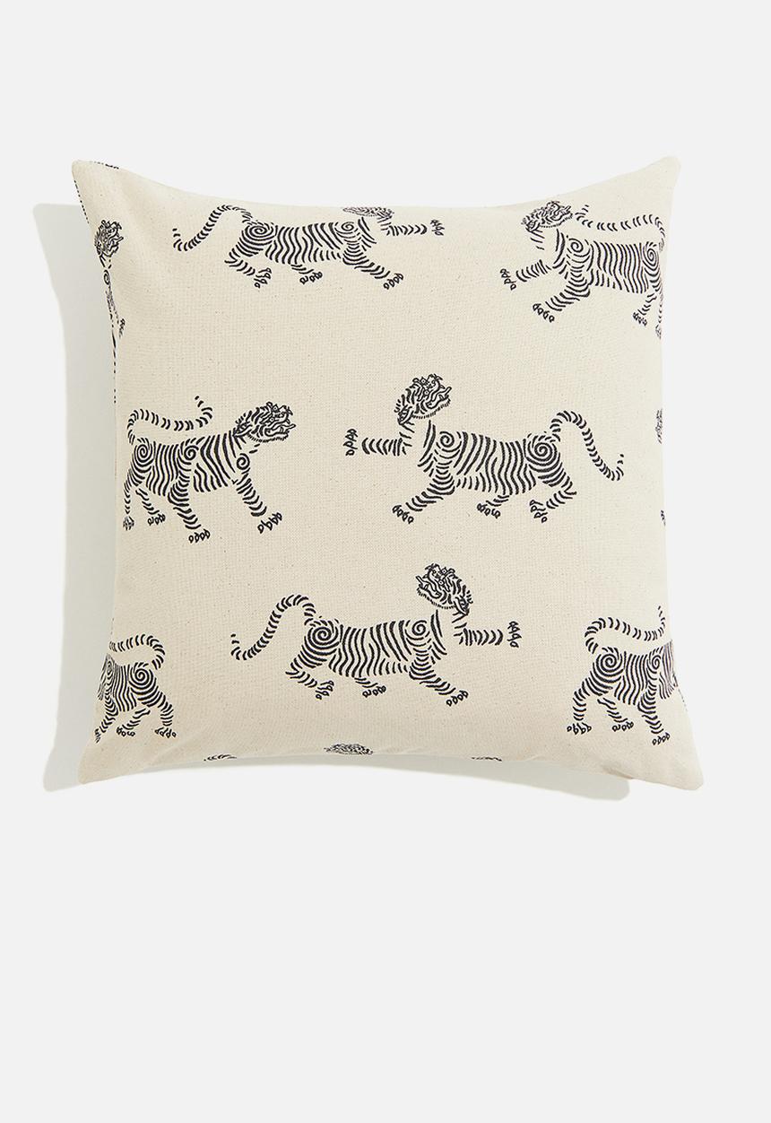 H&M - Patterned cushion cover - beige