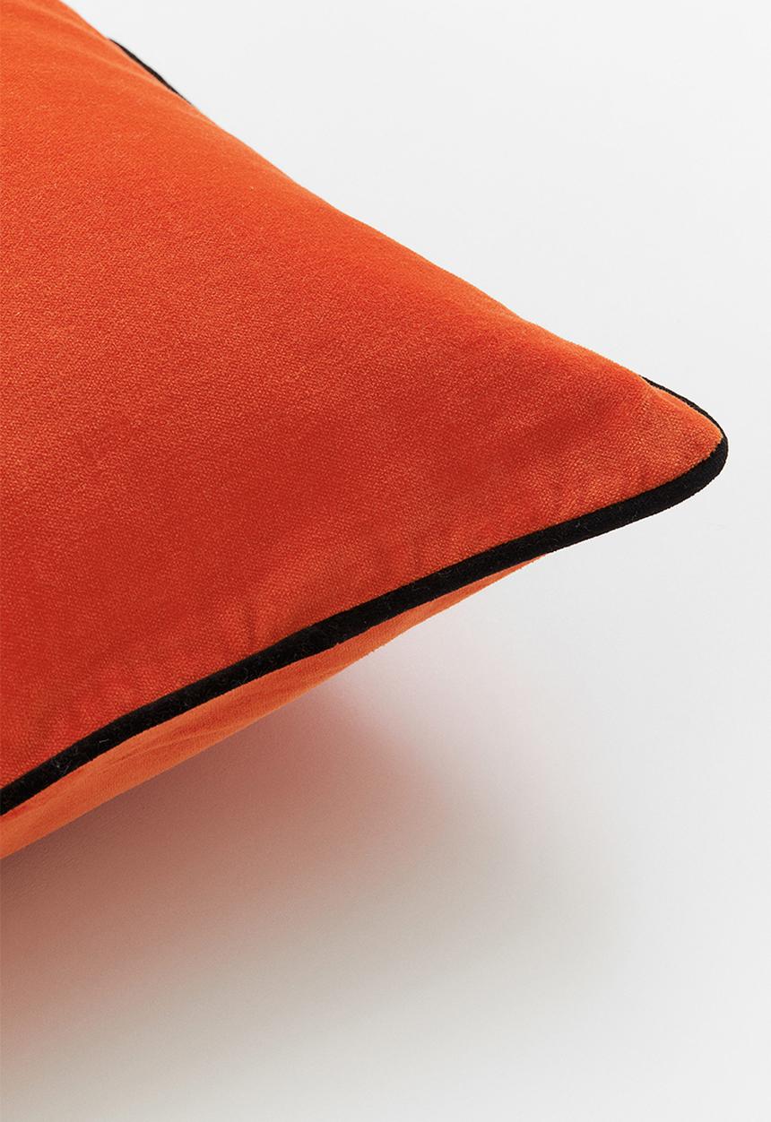 H&M - Velvet cushion cover - orange