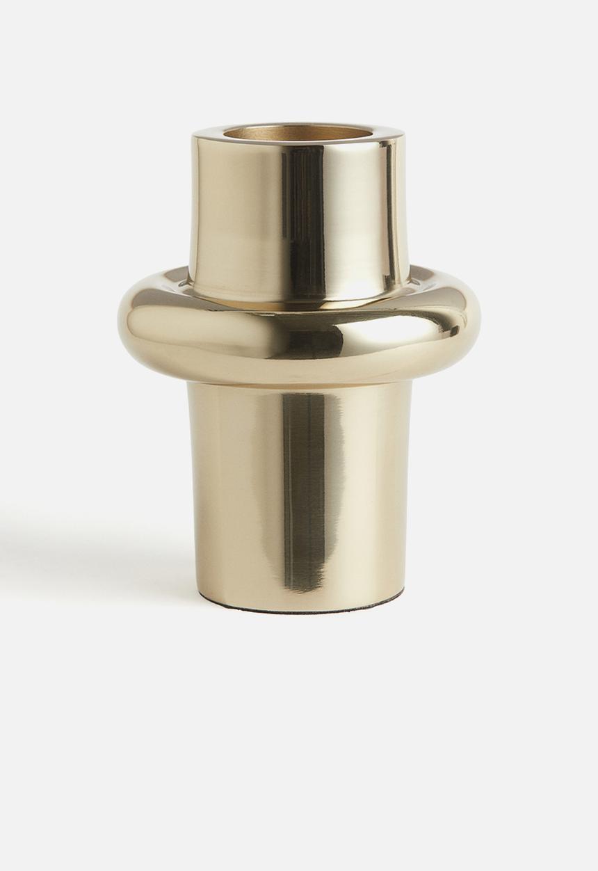 H&M - Tall metal candlestick - gold