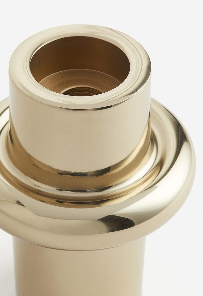 H&M - Tall metal candlestick - gold