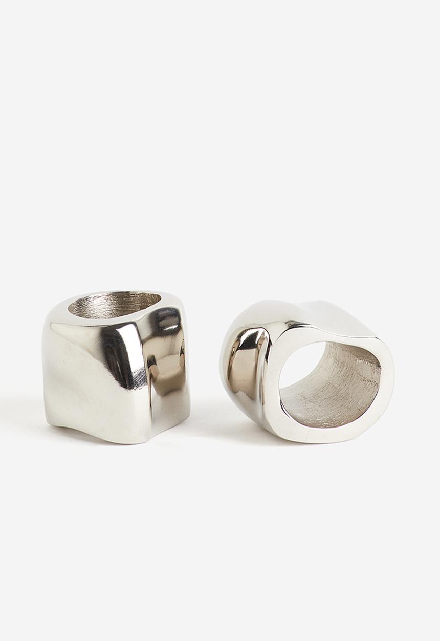 H&M - 2-Pack napkin rings - silver