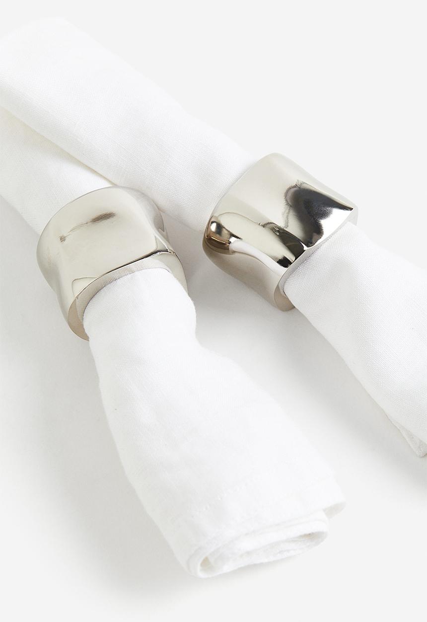 H&M - 2-Pack napkin rings - silver