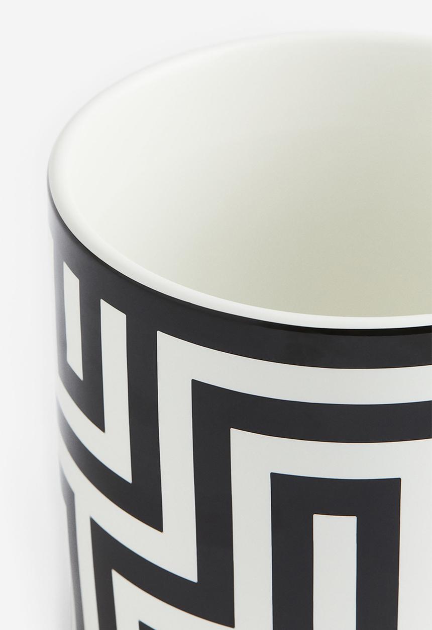 H&M - Stoneware plant pot - black multi