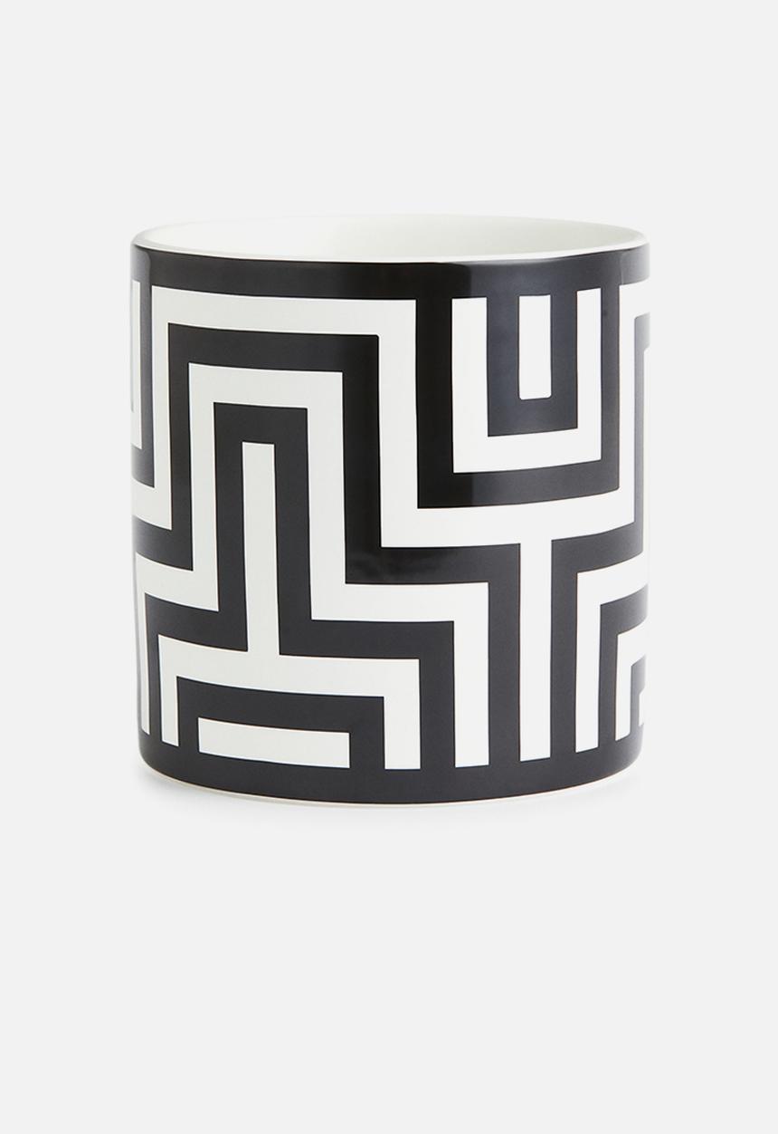 H&M - Stoneware plant pot - black multi