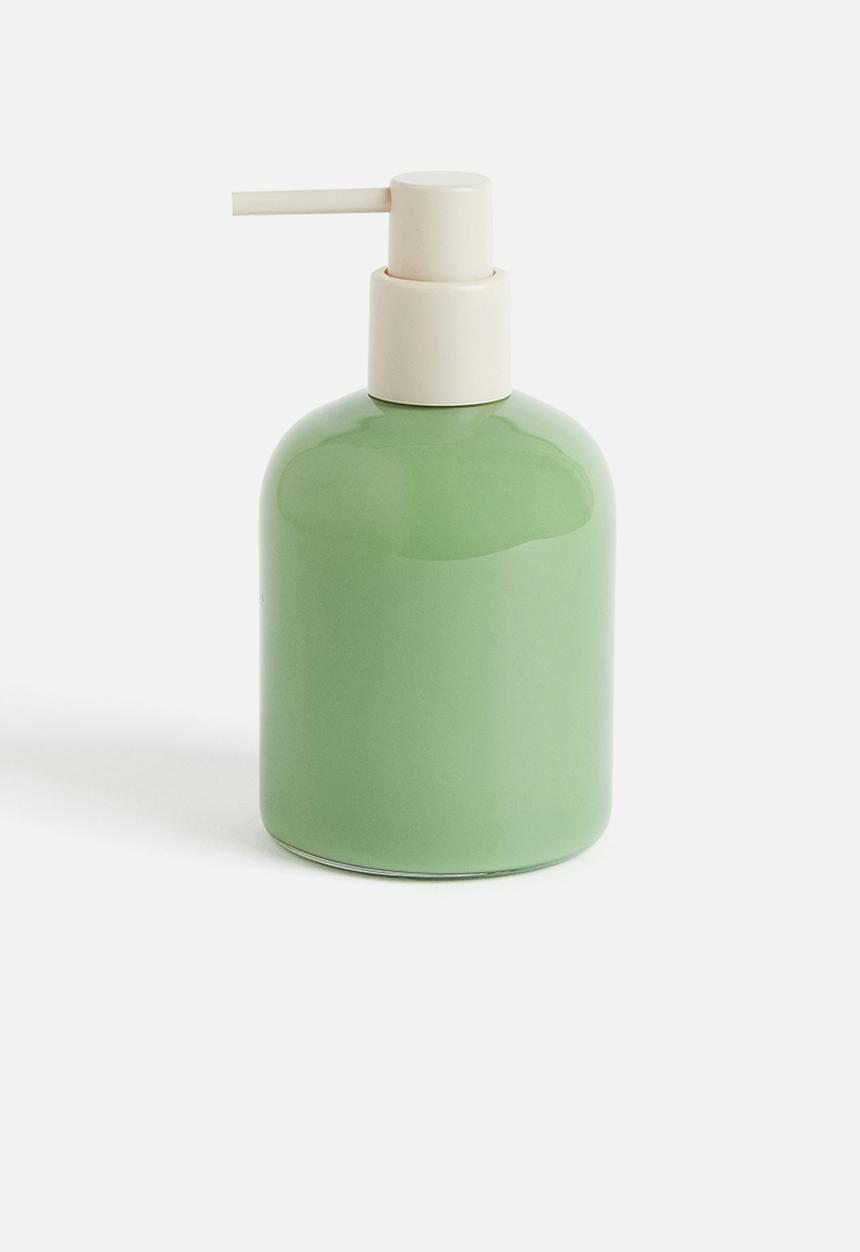 H&M - Glass soap dispenser - green