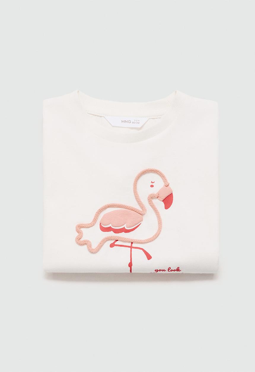 MANGO - T-shirt flamen - neutral