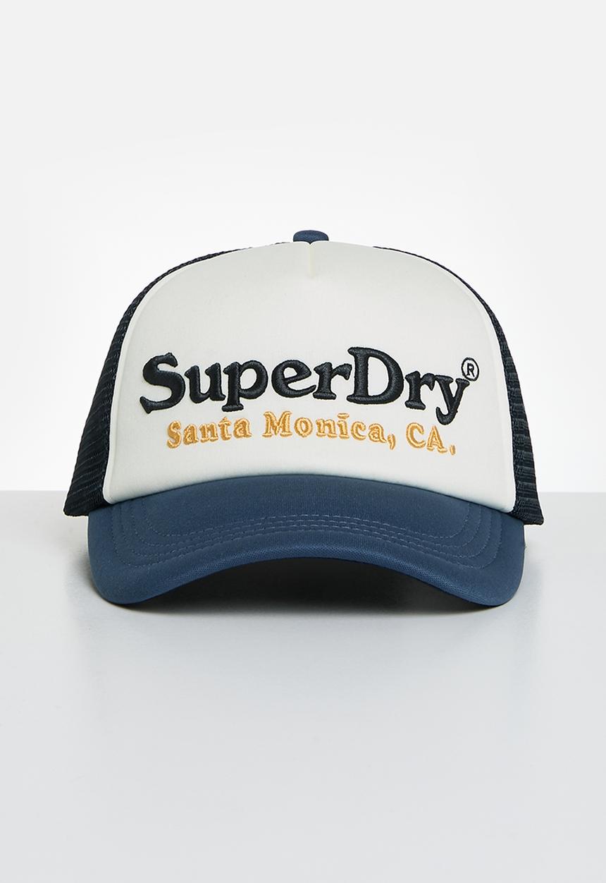 Superdry. - Vintage Trucker Cap  - Off White & Blue Bottle