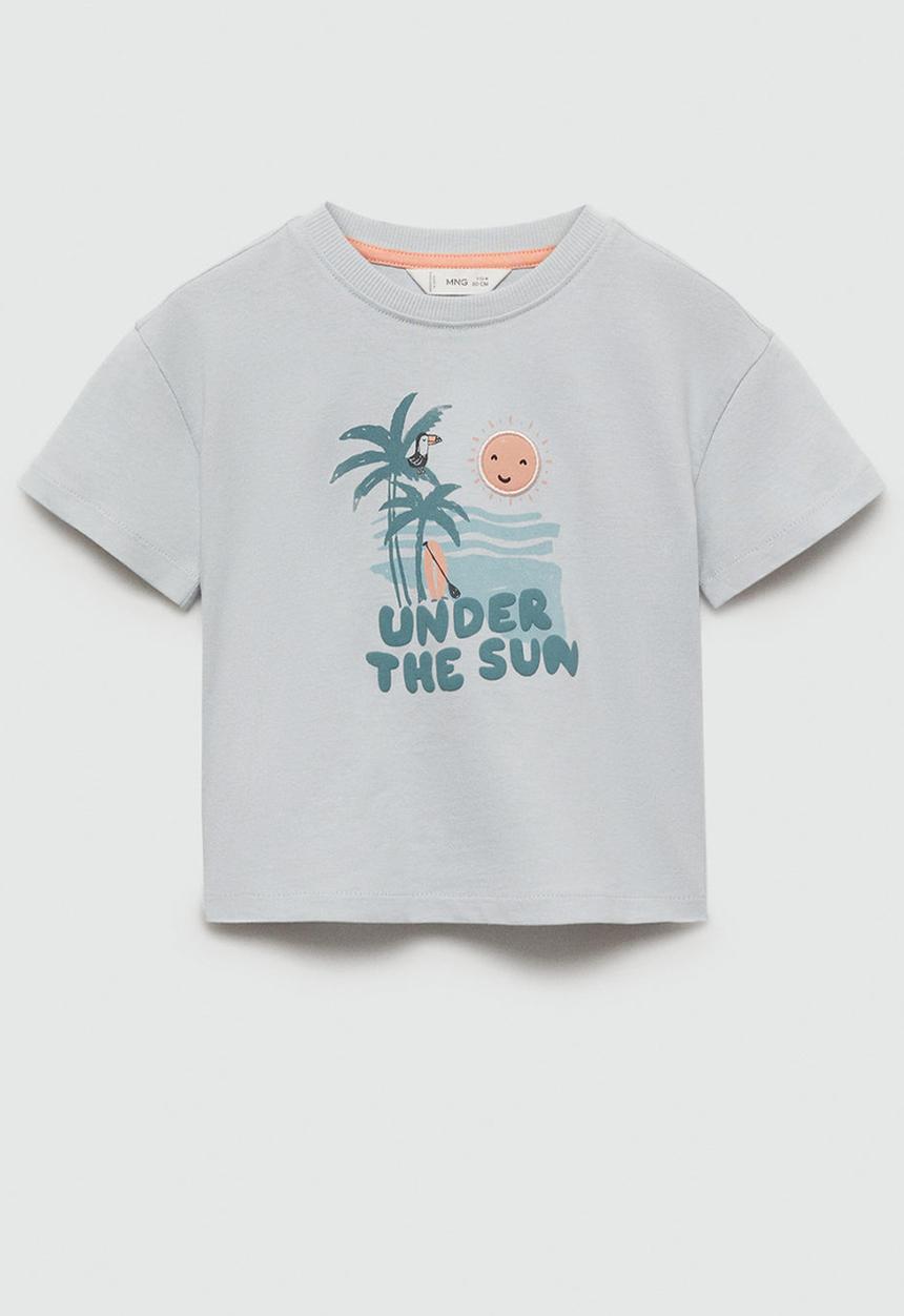 MANGO - T-shirt under - light/pastel blue