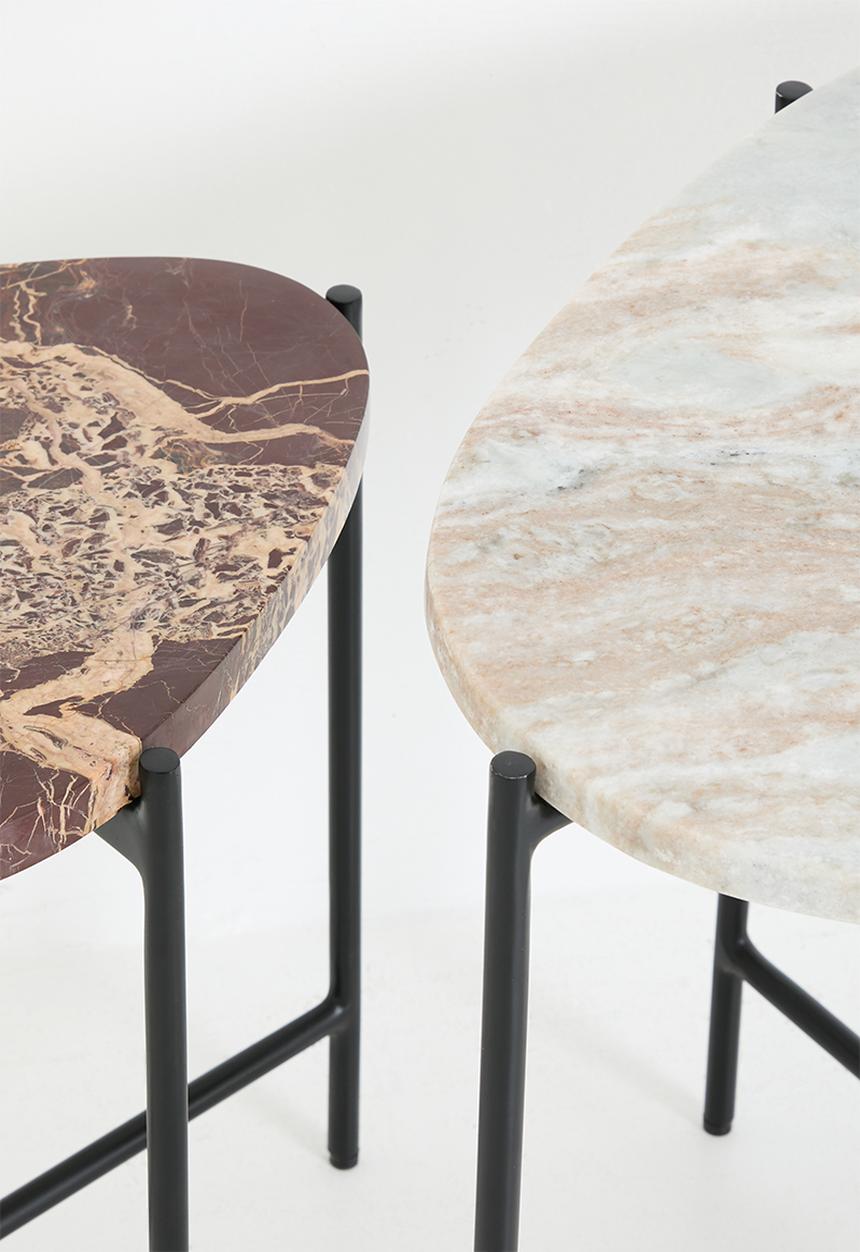 SF Collection - Spence marble Nesting Tables - Natural