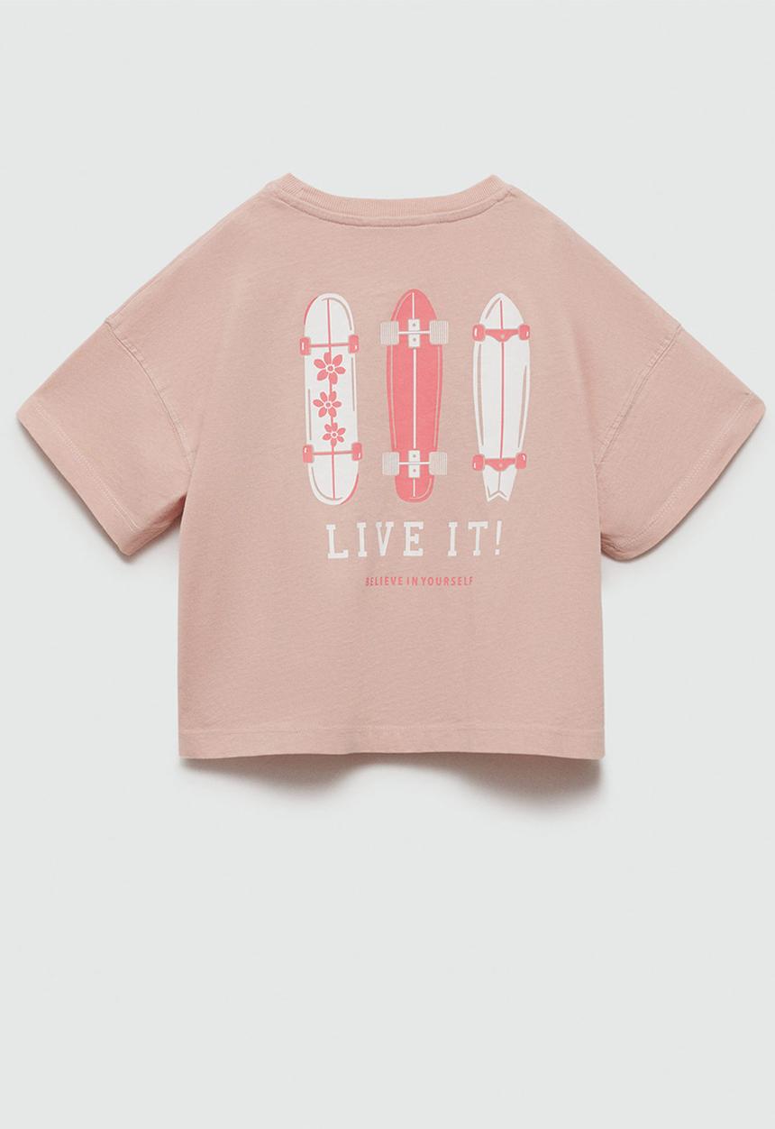 MANGO - T-shirt skate - pink
