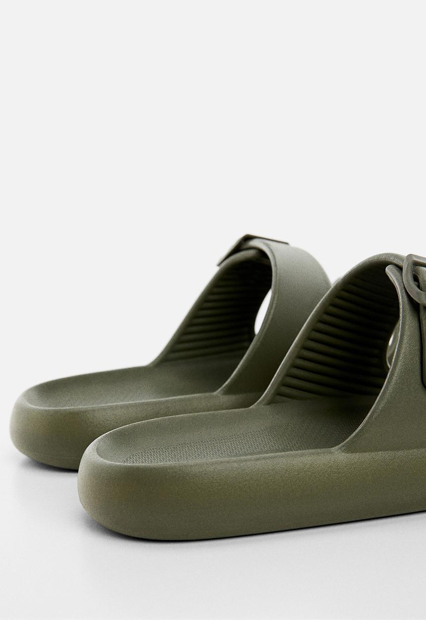 MANGO - Flip-flop biorub - khaki