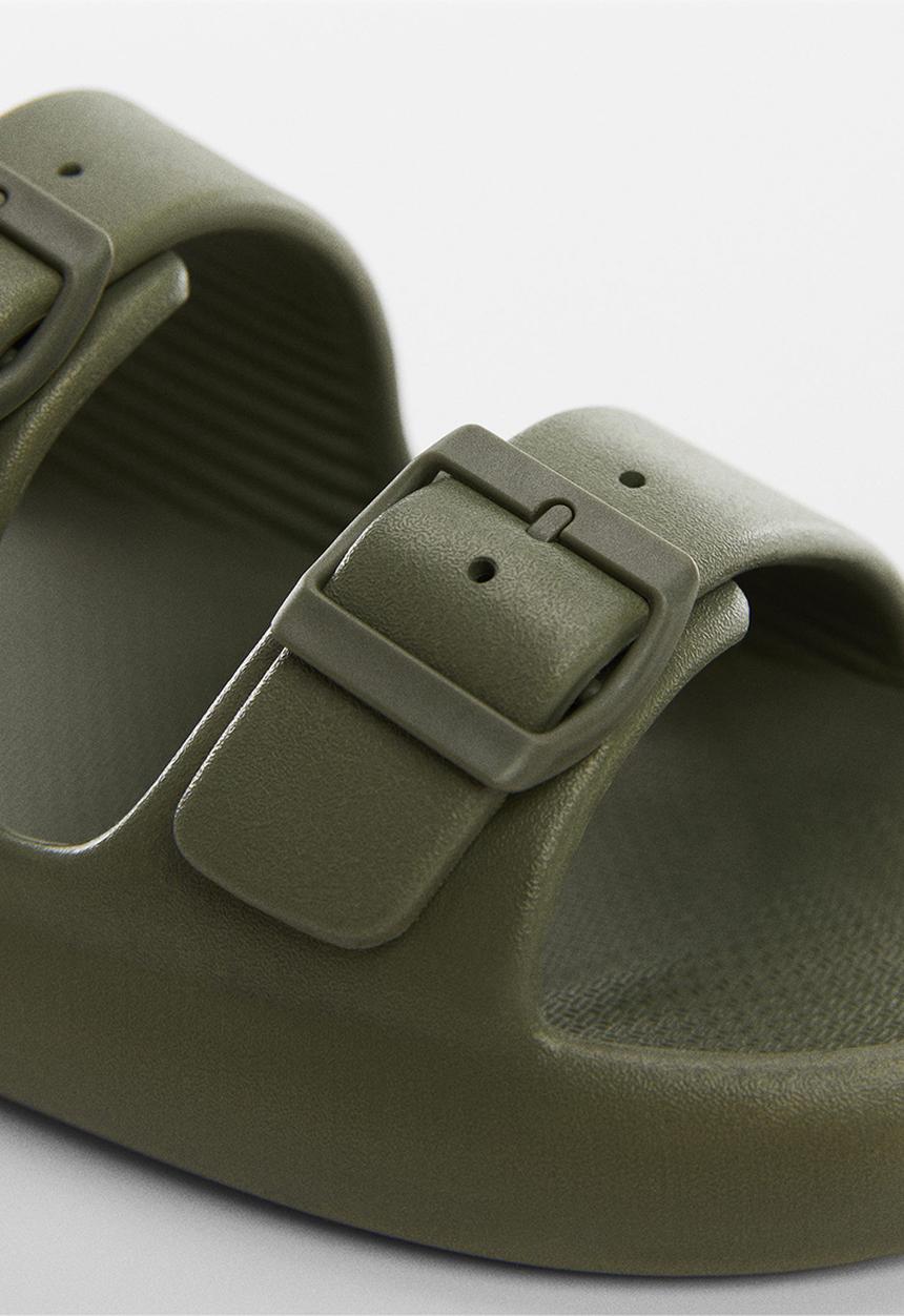MANGO - Flip-flop biorub - khaki