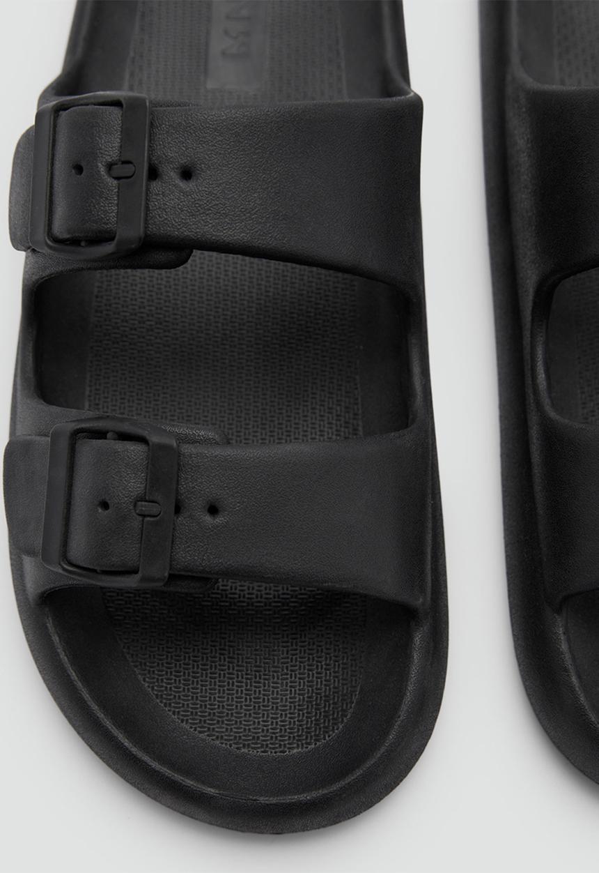 MANGO - Flip-flop biorub - black