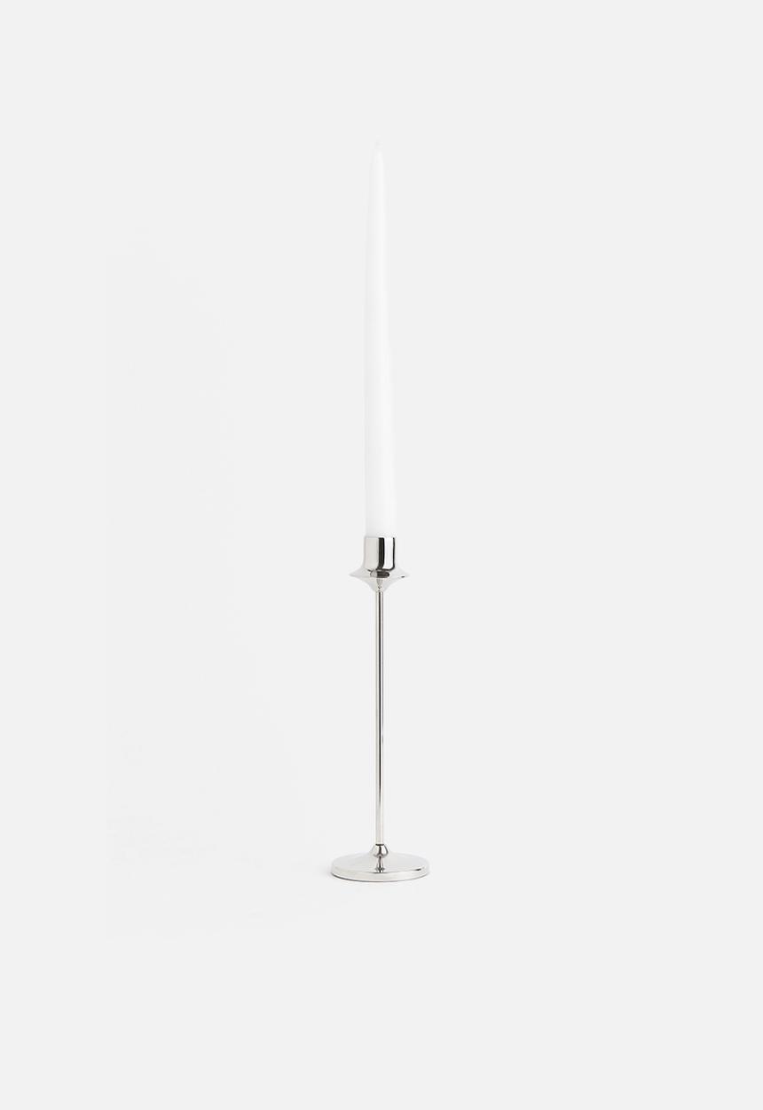 H&M - Tall metal candlestick - silver