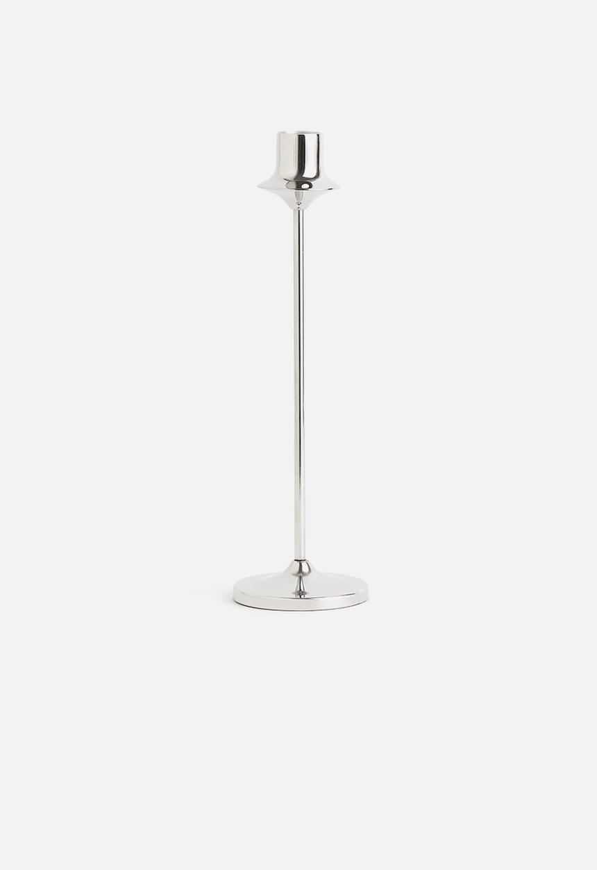 H&M - Tall metal candlestick - silver