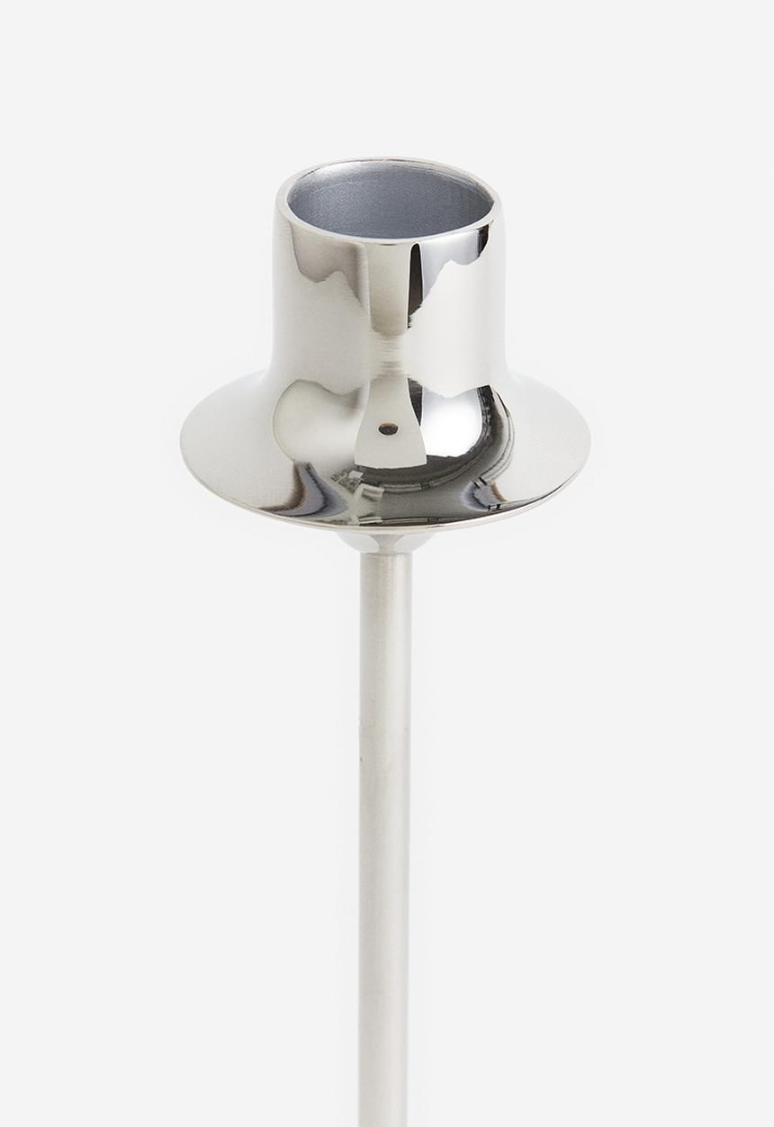H&M - Tall metal candlestick - silver