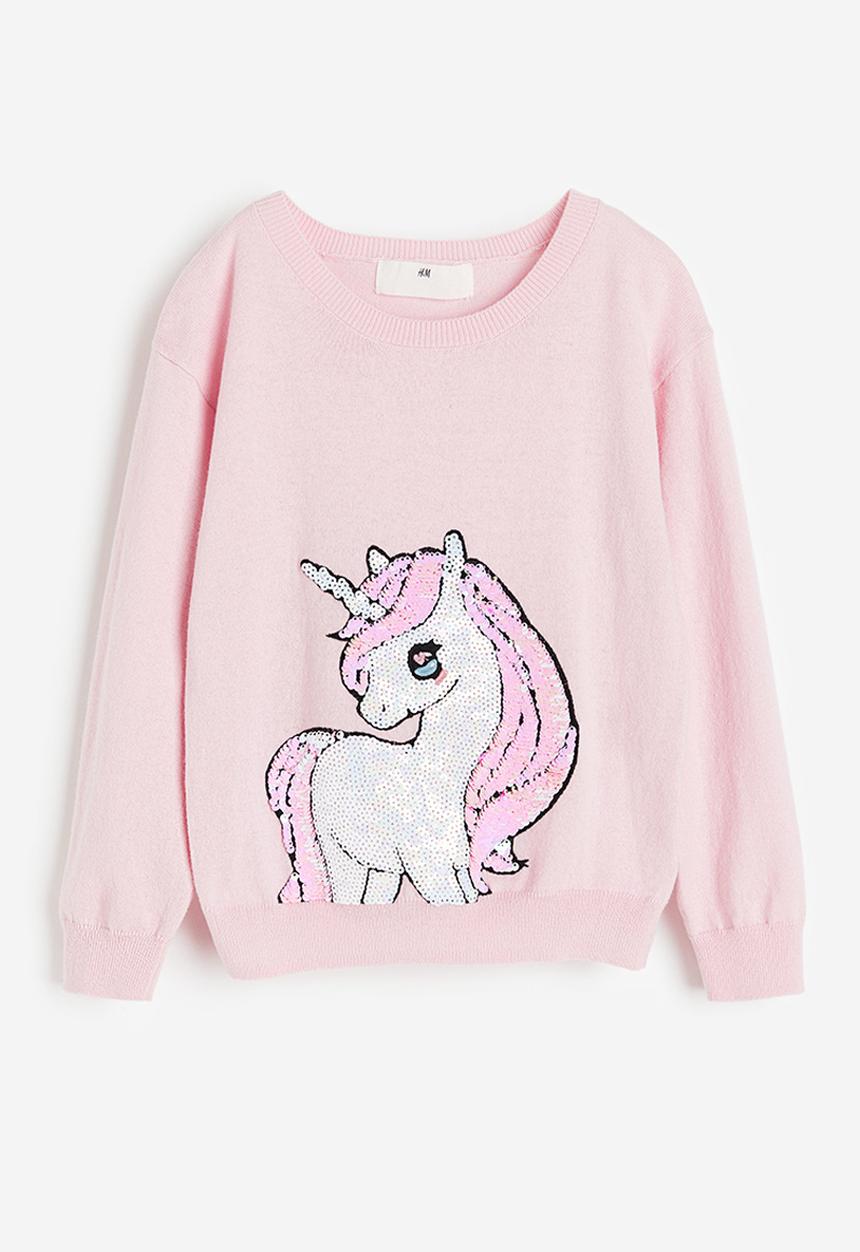 H&M - Reversible sequin-motif jumper - pink