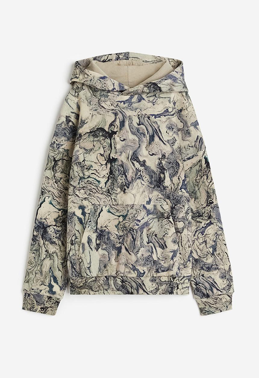 H&M - Hoodie - beige & blue