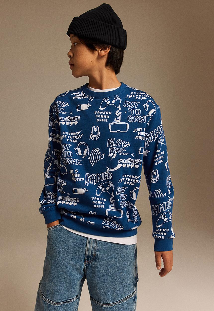 H&M - Printed sweatshirt - blue