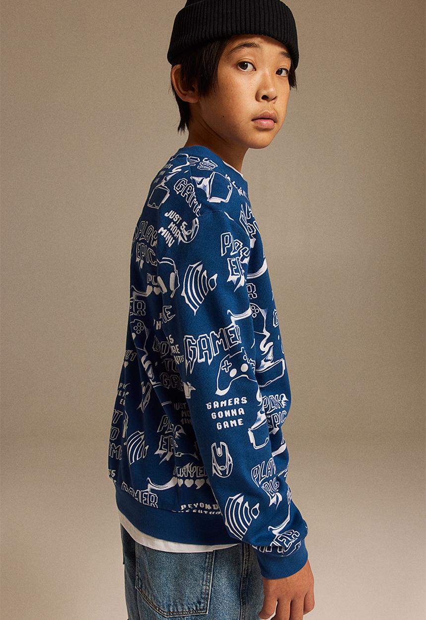 H&M - Printed sweatshirt - blue