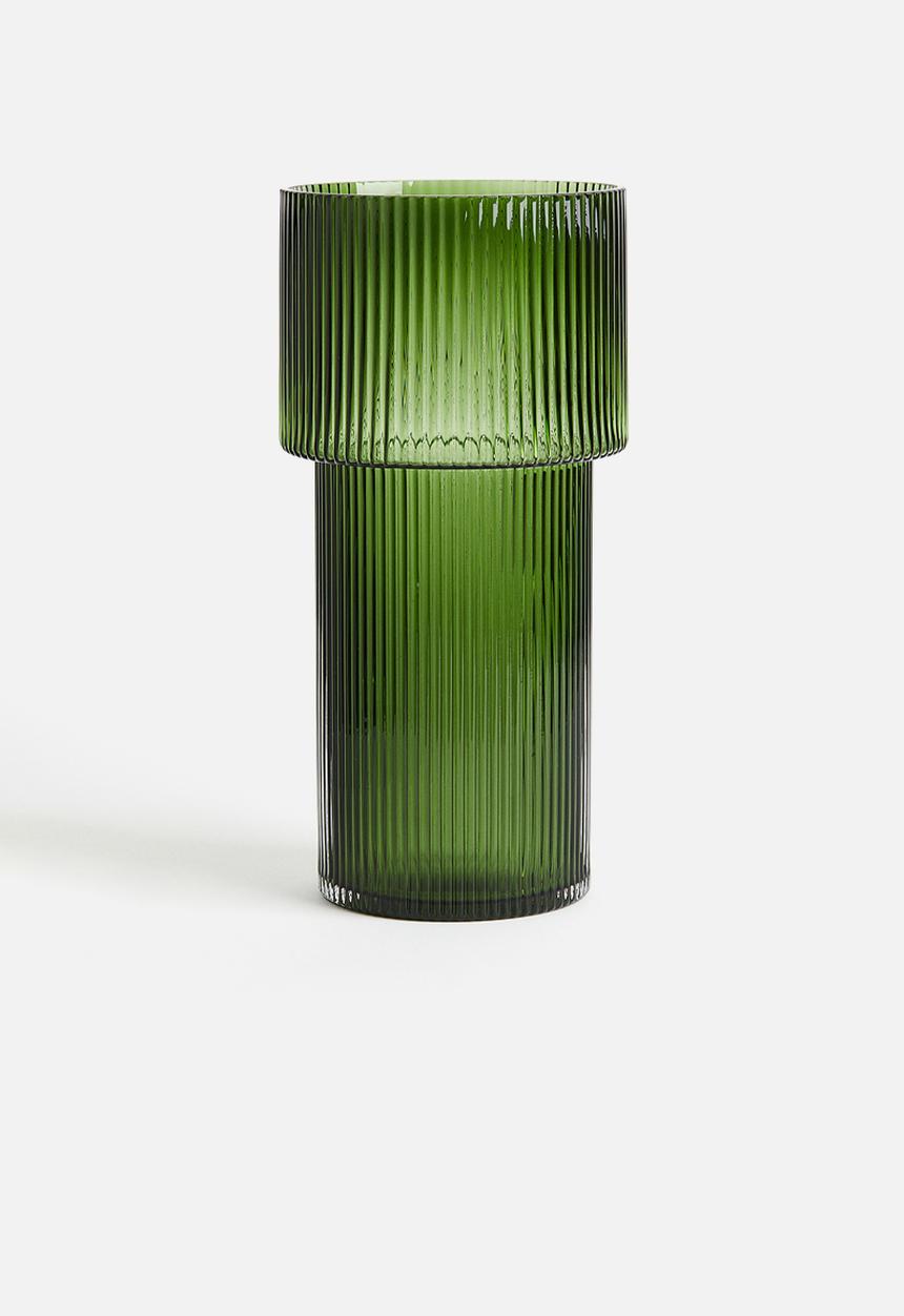 H&M - Large glass vase - green