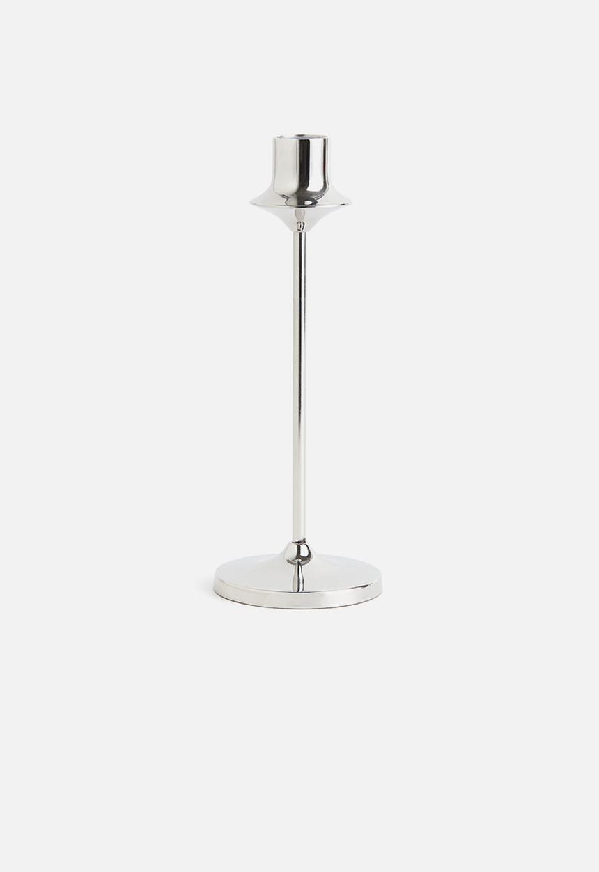 H&M - Metal candlestick - Silver-coloured