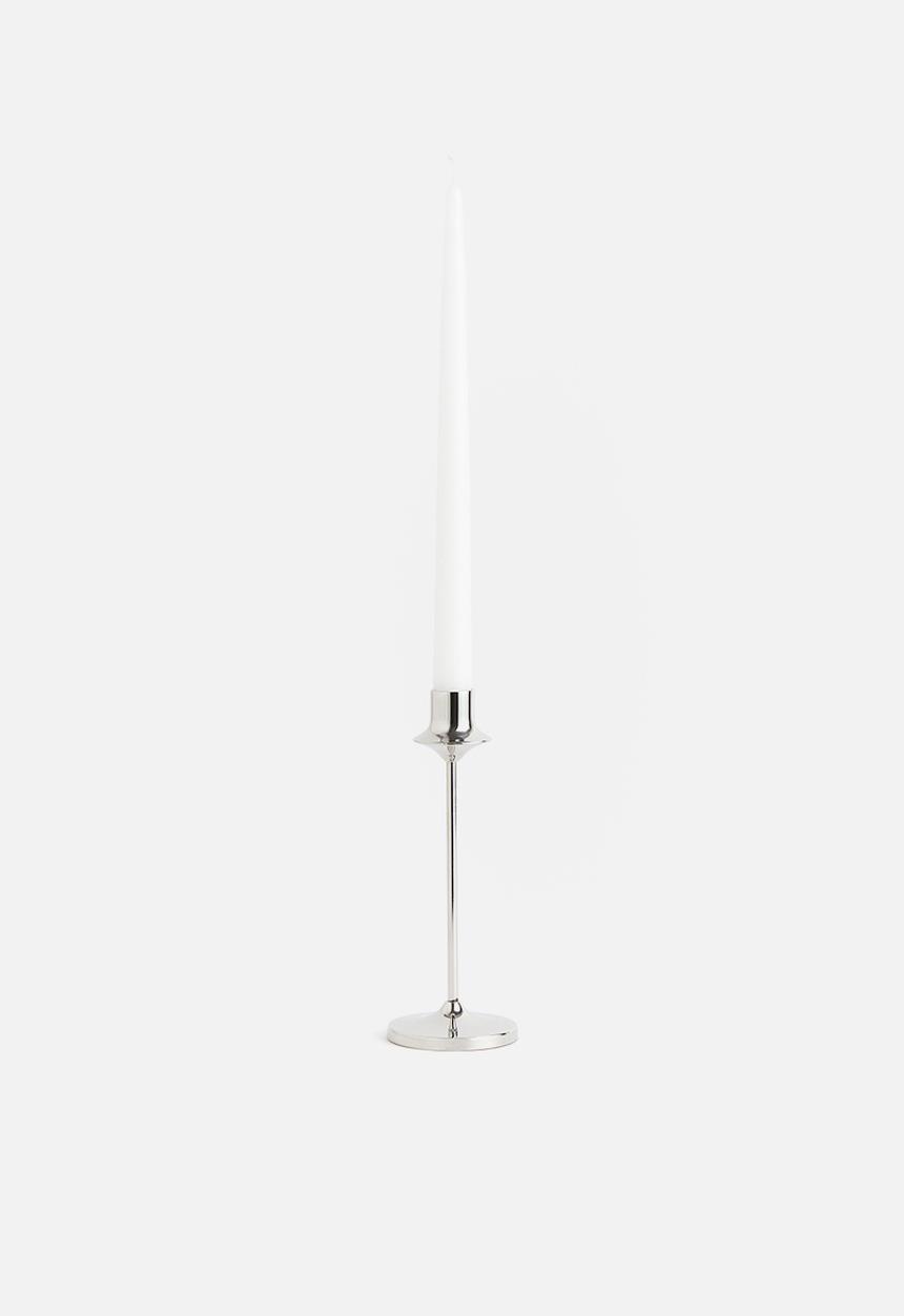 H&M - Metal candlestick - Silver-coloured